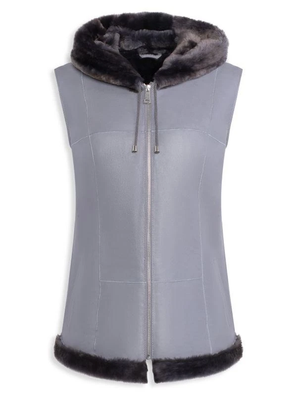 WOLFIE FURS Made For Generations™ Shearling Hooded Vest 3