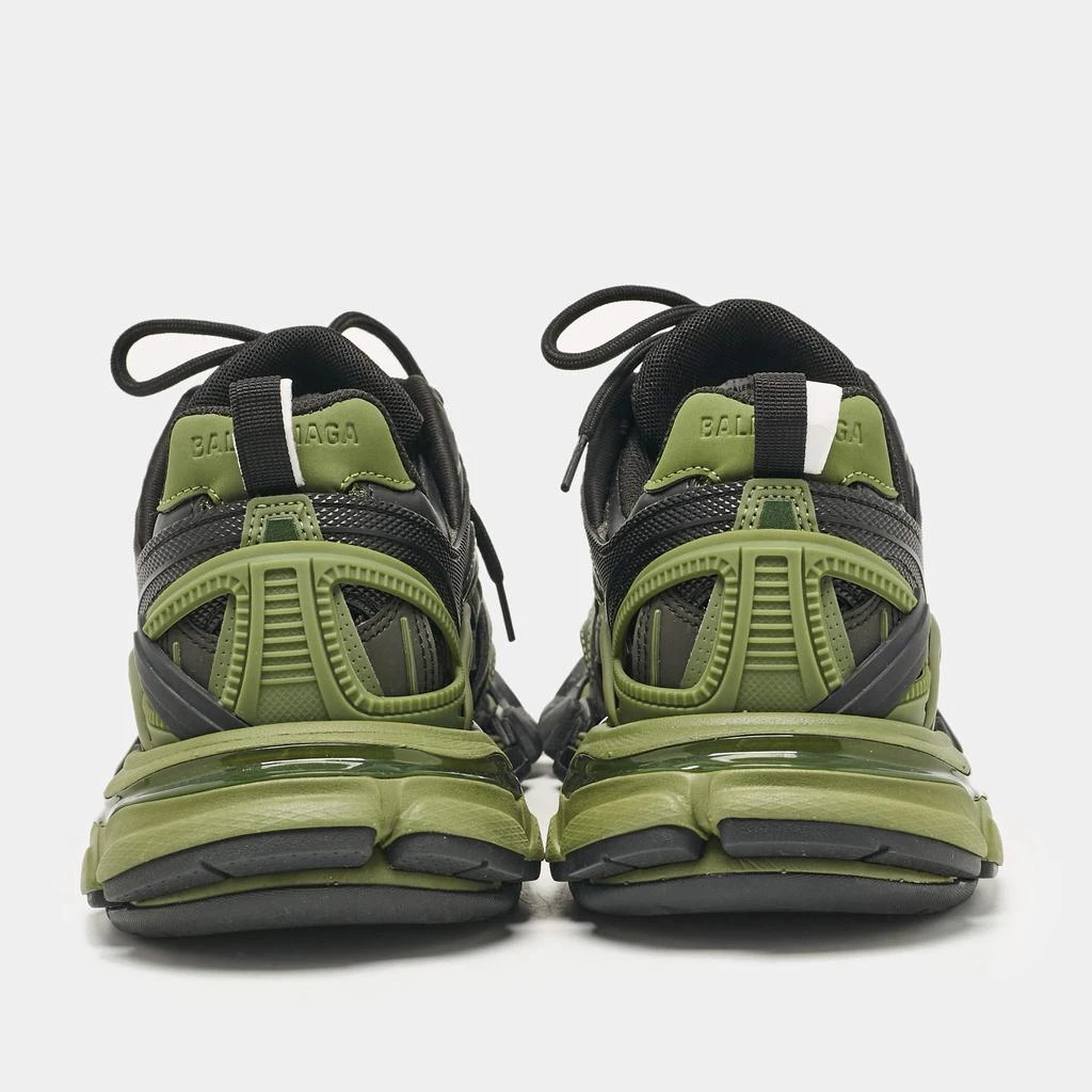 Balenciaga Balenciaga Green/Black Faux Leather and Mesh Track Sneakers Size 40 5