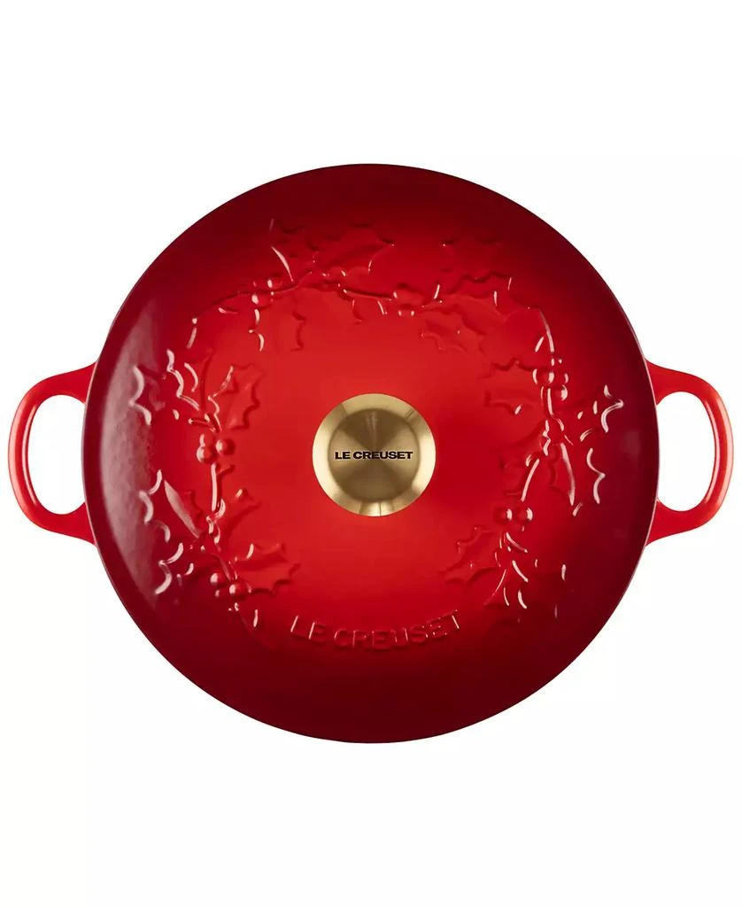 Le Creuset Holly Collection Enameled Cast Iron 4.5 Qt. Traditional Chef's Oven with Lid 4