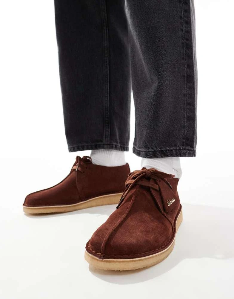 Clarks Clarks Orginals Desert Trek shoes in dark brown 3