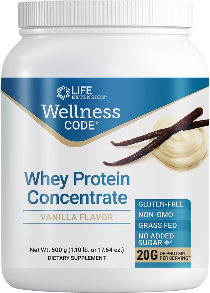 Life Extension Life Extension Wellness Code® Whey Protein Concentrate, Vanilla (500 grams)