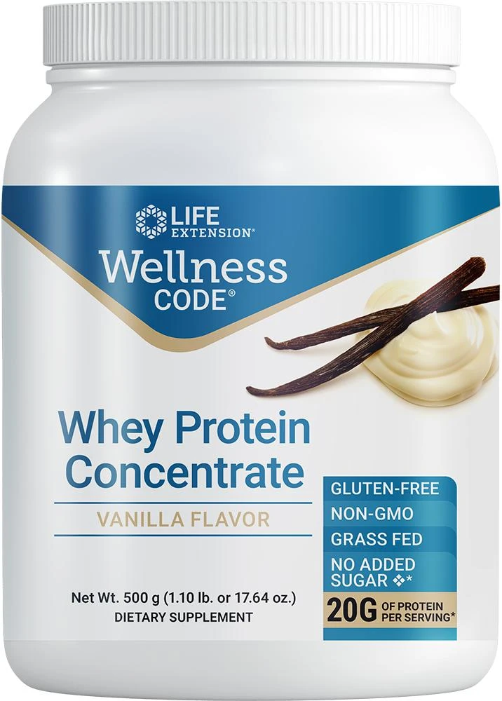 Life Extension Life Extension Wellness Code® Whey Protein Concentrate, Vanilla (500 grams) 1