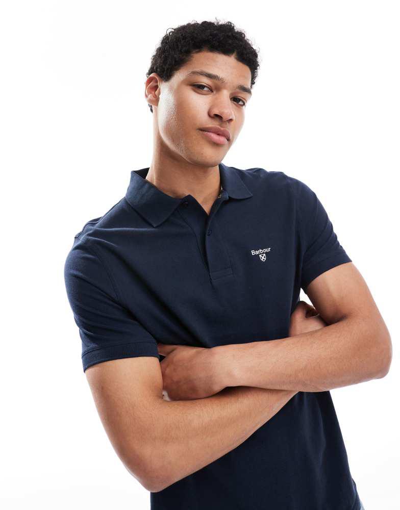 Barbour Barbour lightweight sports polo shirt in navy