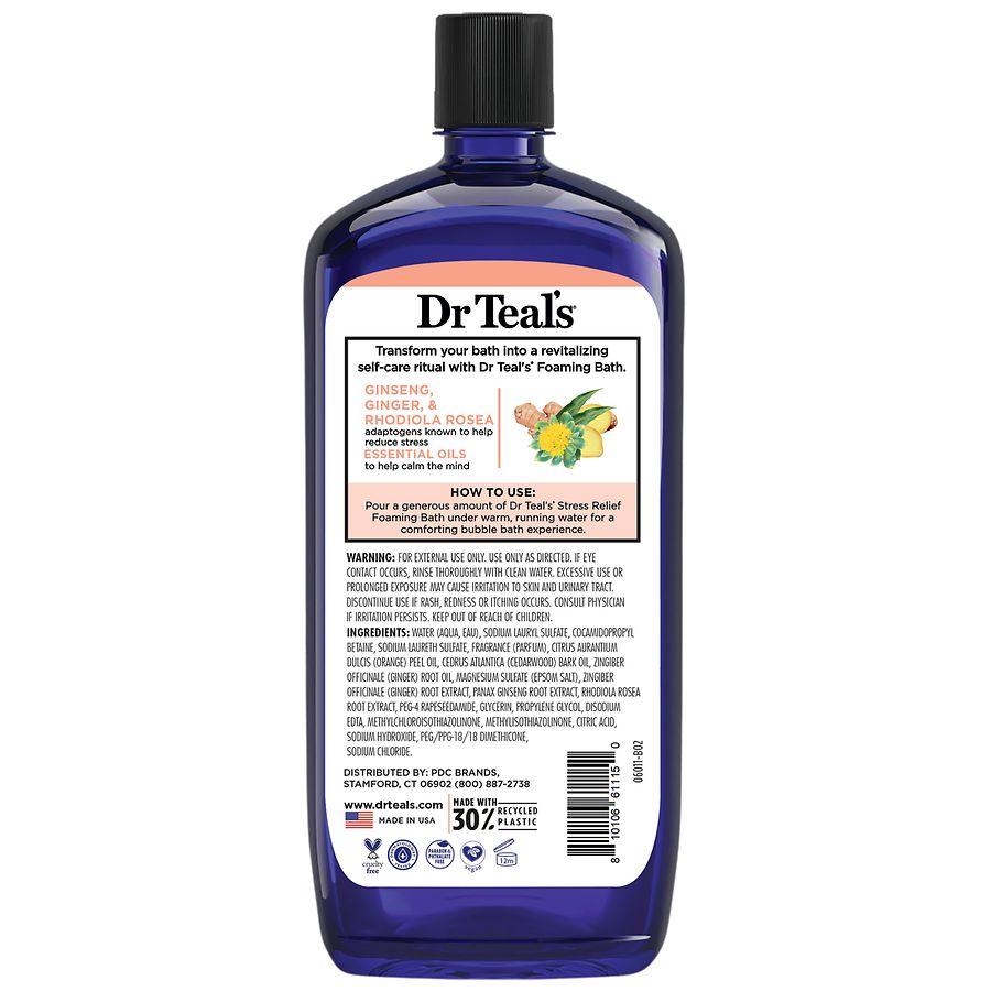 Dr. Teal
s Stress Relief Foam Bath Ginseng, Ginger, Rhodiola Rosea