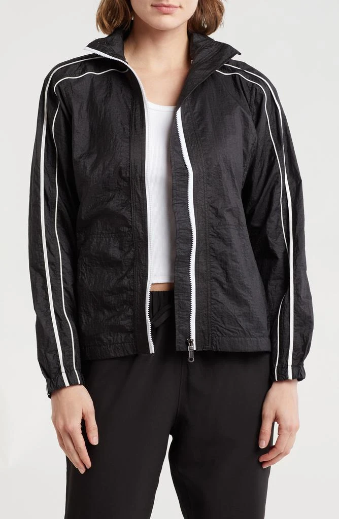 Jessica Simpson Contrast Piping Nylon Track Jacket 1