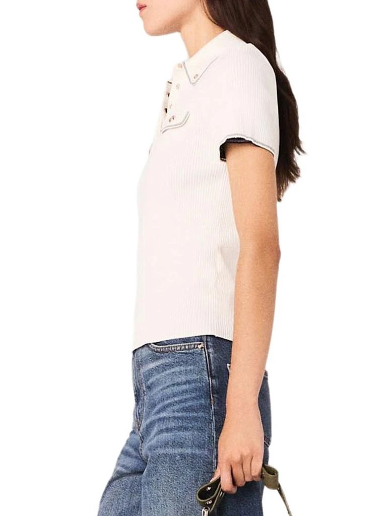 Maje Short-Sleeve Polo Shirt 3