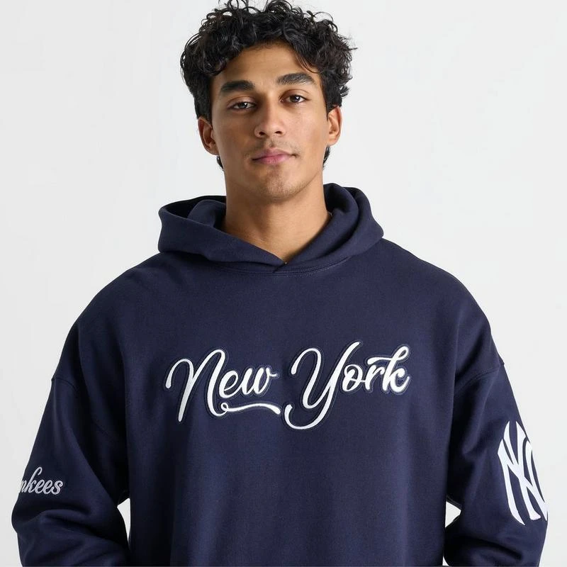 Pro Standard Men's Pro Standard New York Yankees MLB Stitched Logo Pullover Hoodie 5