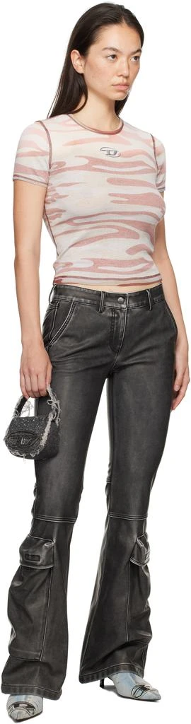 Diesel Red & White T-Eles-Long T-shirt 4