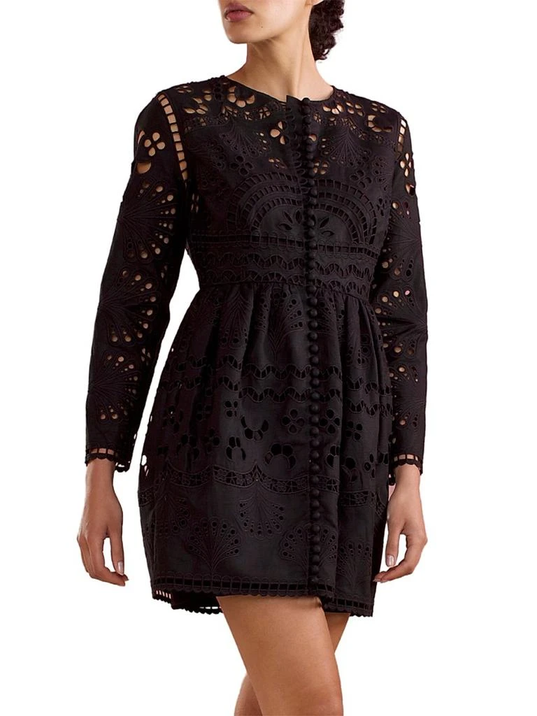 cynthia rowley 3d embroidered tulle dress Embroidered Floral Applique Dress – Cynthia Rowley main image 0