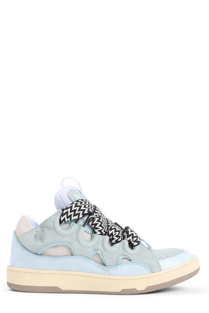 Lanvin Lanvin Curb Round Toe Lace-Up Sneakers 1