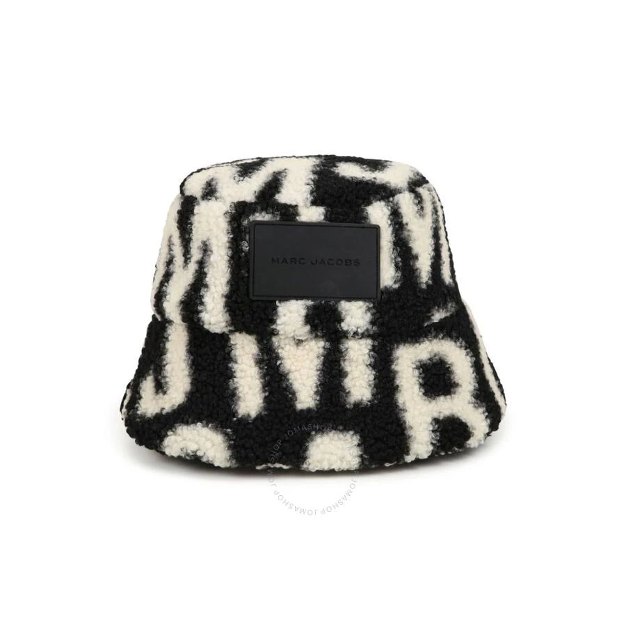 Marc Jacobs Marc Jacobs Kids Monogram-Print Faux-Shearling Bucket Hat 1