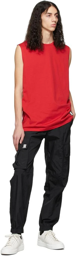 Balmain Red Logo T-Shirt 4