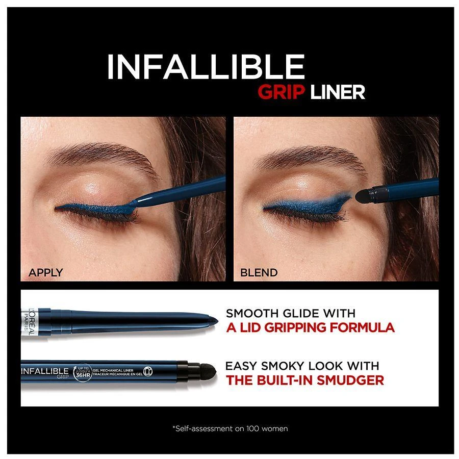 L'Oreal Paris Grip Precision Gel Eyeliner, Smudge Resistant, Long Lasting Waterproof 6