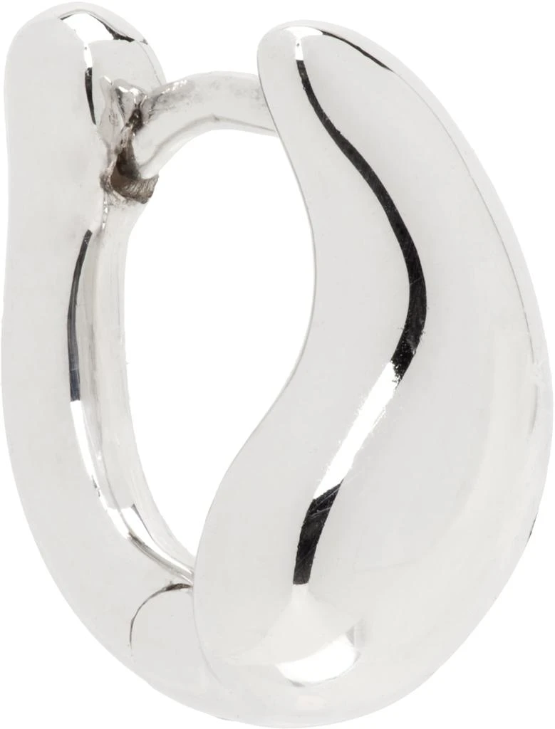 Maria Black Silver Sagene Trail Huggie Single Earring 2