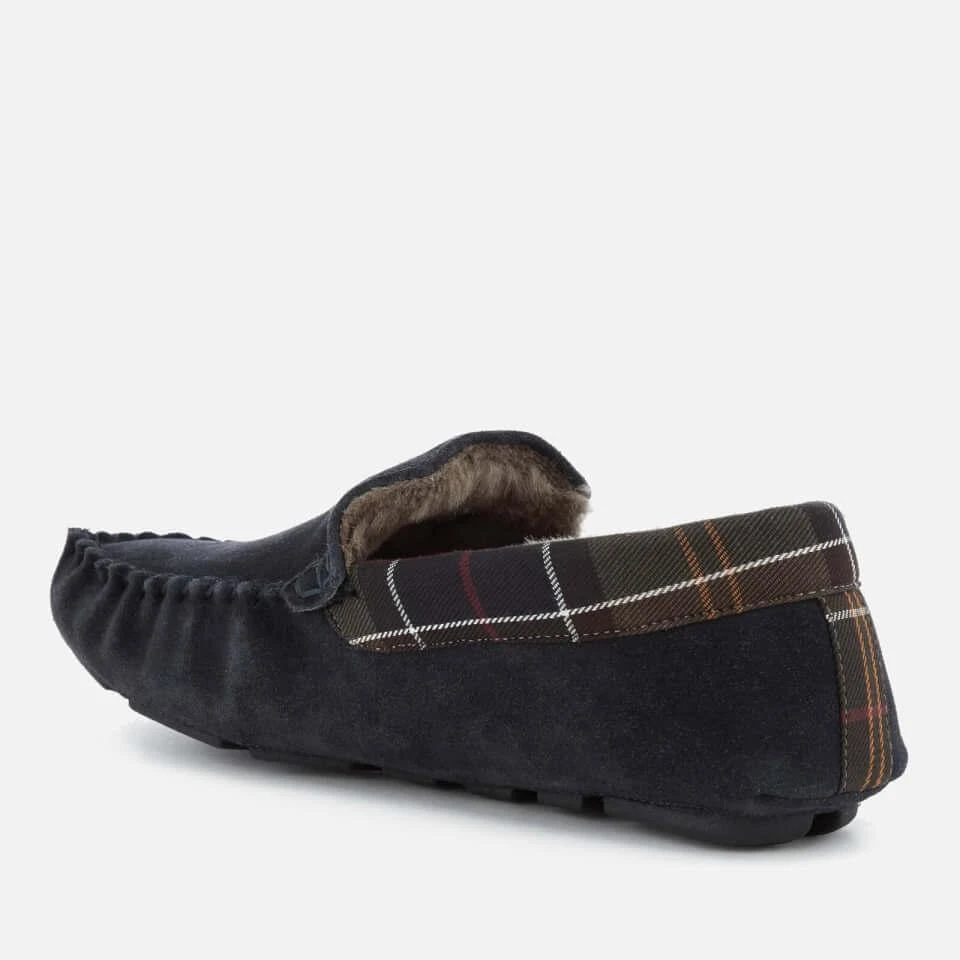 Barbour BARBOUR MEN'S MONTY SUEDE MOCCASIN SLIPPERS - NAVY 2
