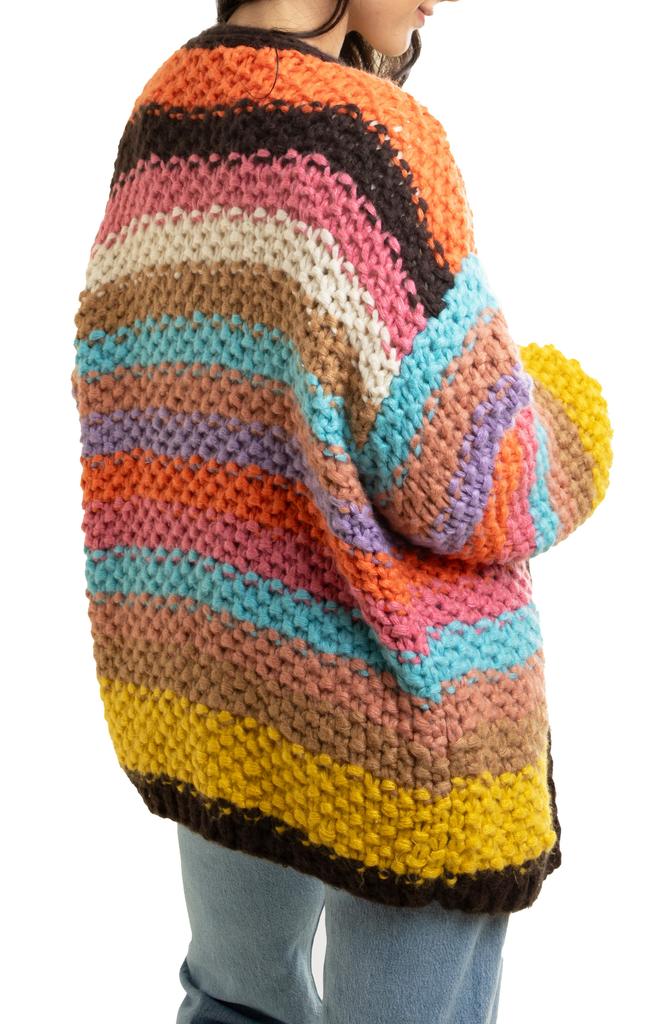 SAACHI Mayflower Stripe Crochet Cardigan - Tops - Free