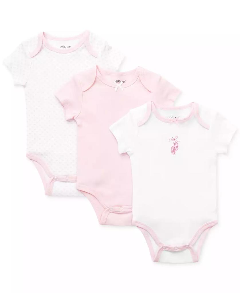 Little Me Baby Girls Short Sleeved Bodysuits, Pack of 3