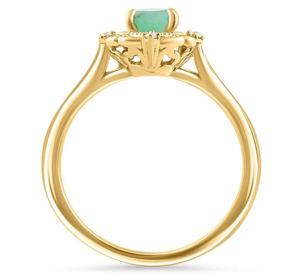 Pompeii3 1/2Ct Oval Emerald 
Lab Grown Diamond Ring 10k White Gold 3