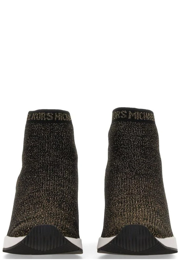 Michael Michael Kors Michael Michael Kors Skyler Metallic Stretch Knit Sock Sneakers 2