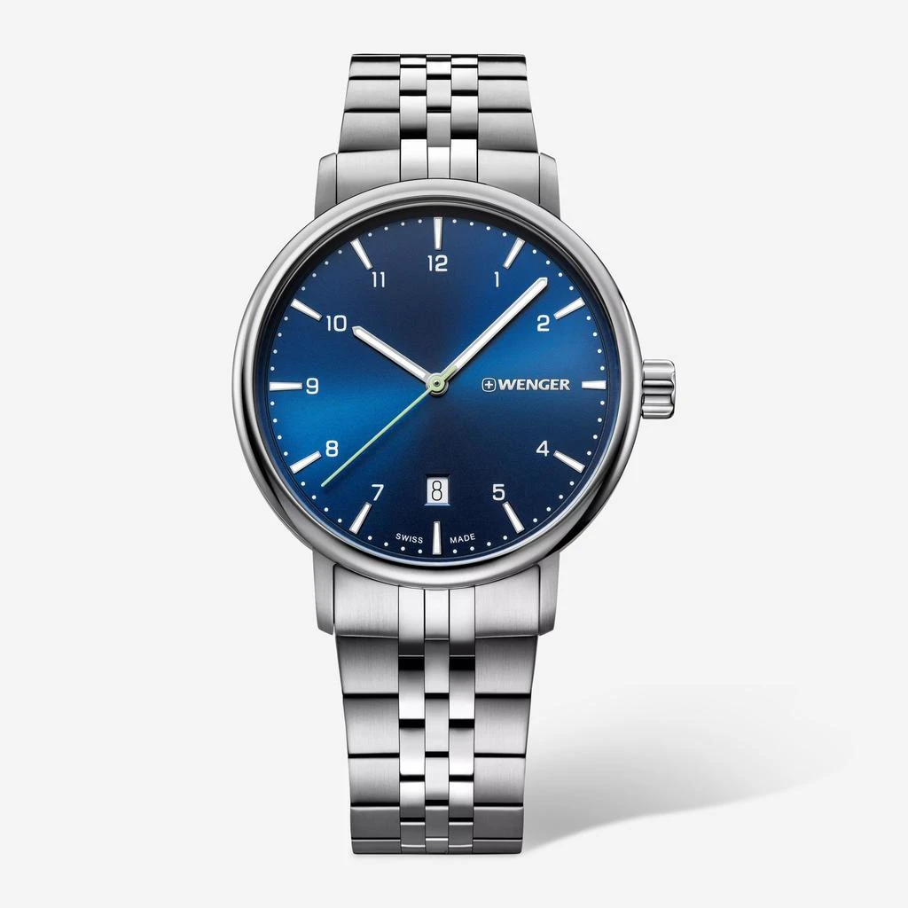 Wenger Swiss Army 01.1731.121 Urban Classic Blue Dial Watch 40mm 1
