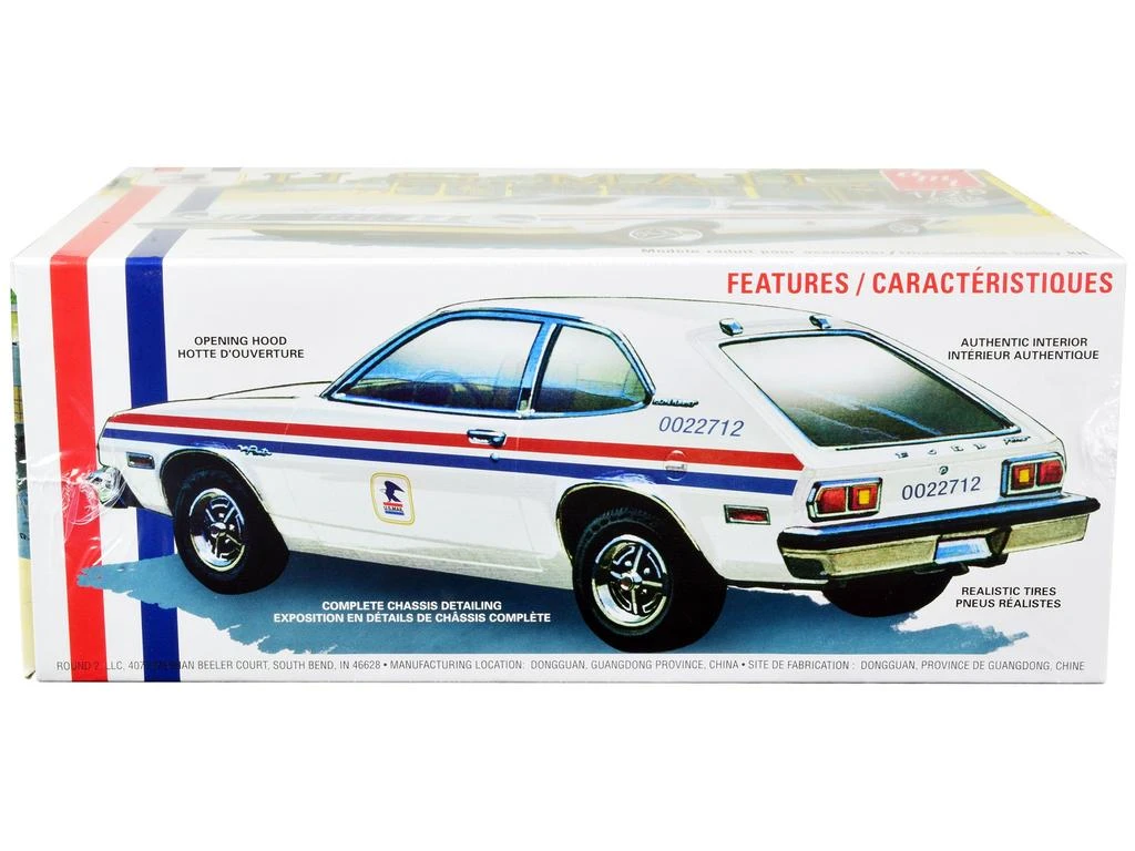 Diecast Model AMT Skill 2 Model Kit 1977 Ford Pinto "United States Postal Service (USPS)" 1/25 Scale Model by AMT 1