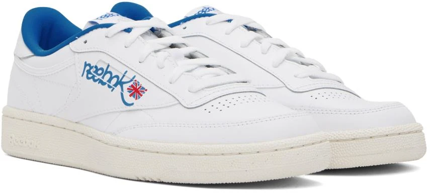 Reebok White & Blue Club C 85 Sneakers 4