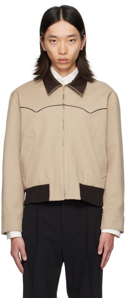 a*様 ernest w baker SPREAD COLLAR JACKET Beige Western Harrington Jacket – On Sale Now with Up to 56