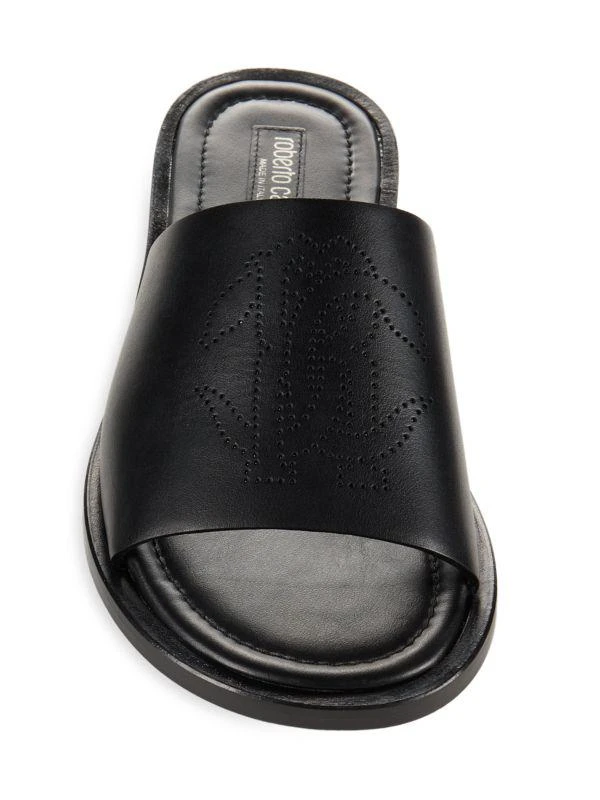 Roberto Cavalli Logo Leather Sandals 5