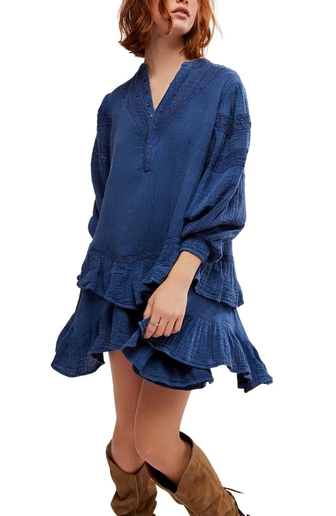 Free People Sachi Long Sleeve Ruffle Minidress 5
