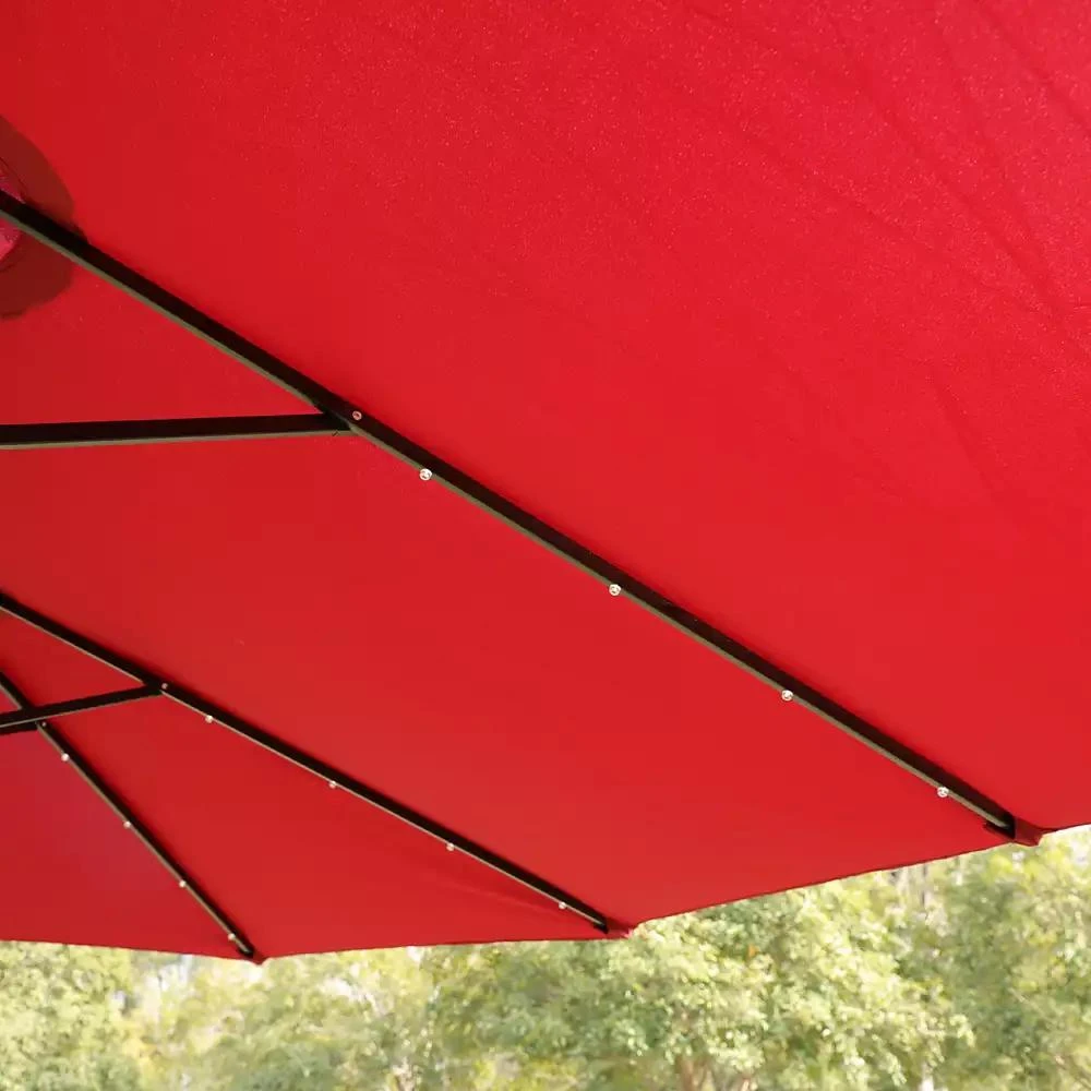Streamdale Furniture 15
 x 9
 Double-Sided Crank Patio Umbrella with Vent and UV Protection 3