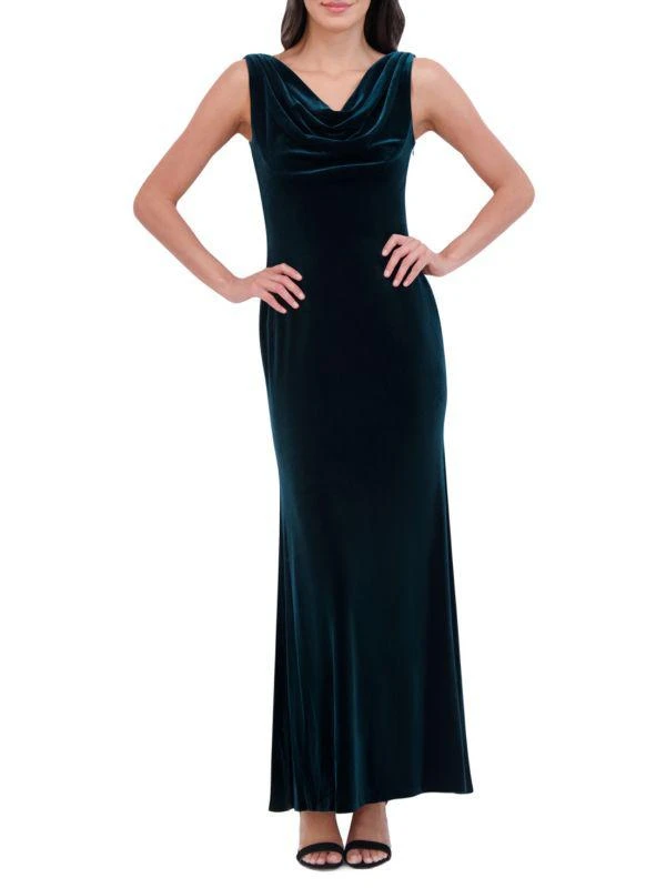 Vince Camuto Velvet Cowneck Gown 1