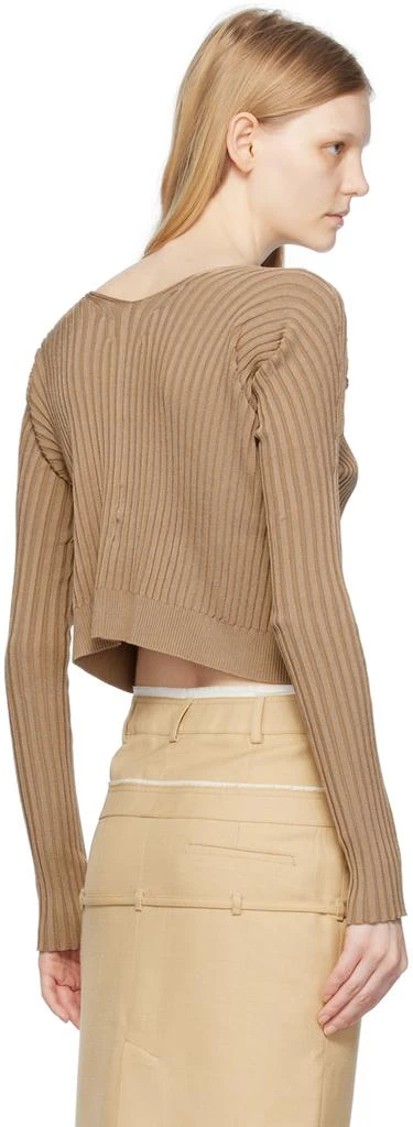 Jacquemus Brown Le Chouchou 'La Maille Pralu Longue' Cardigan 3