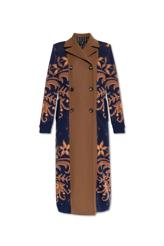 ETRO Etro Floral Jacquard Double Breasted Coat from Cettire