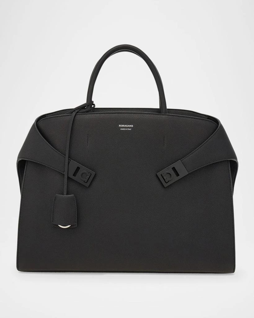 Salvatore Ferragamo Men's Hug Leather Briefcase 1