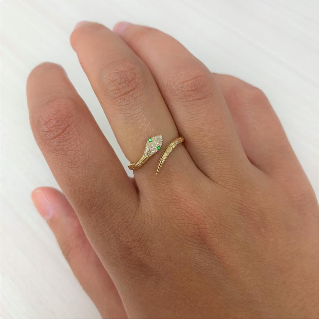 Sabrina Designs 14k Gold & Diamond Snake Ring