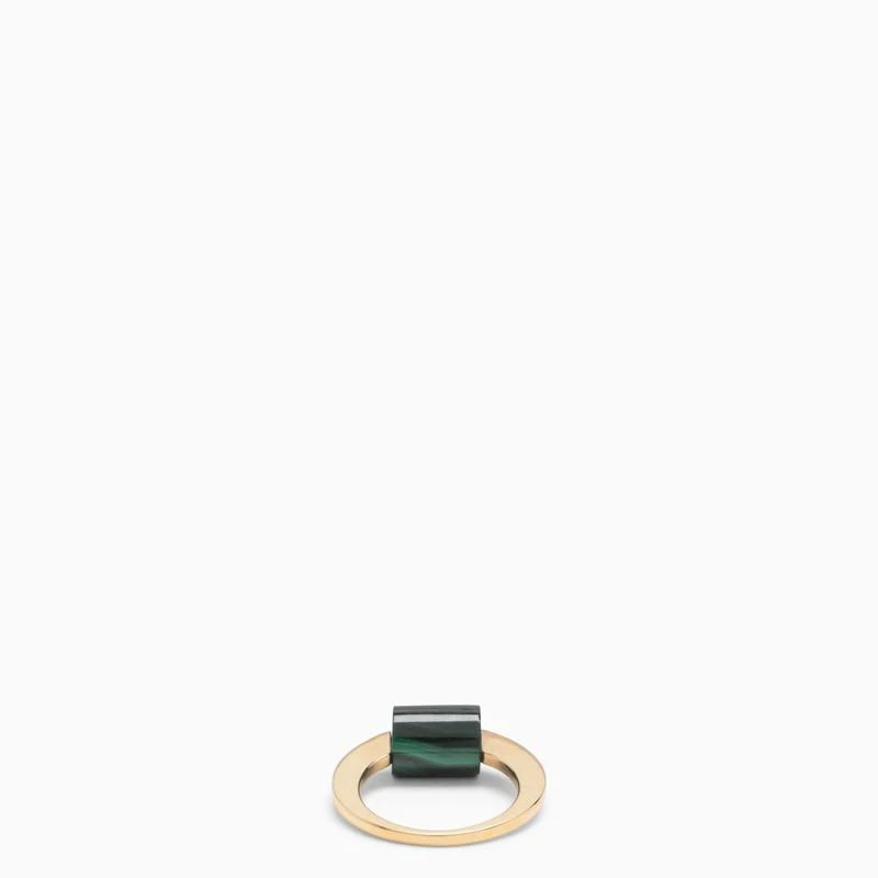 Aliita Deco Cylinder Ring with Malachite 3