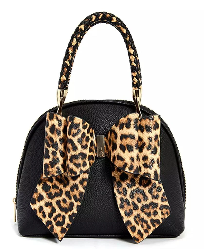 Shop Leopard Top Handle Small Bow Bag on Sale at BeyondStyle – Get