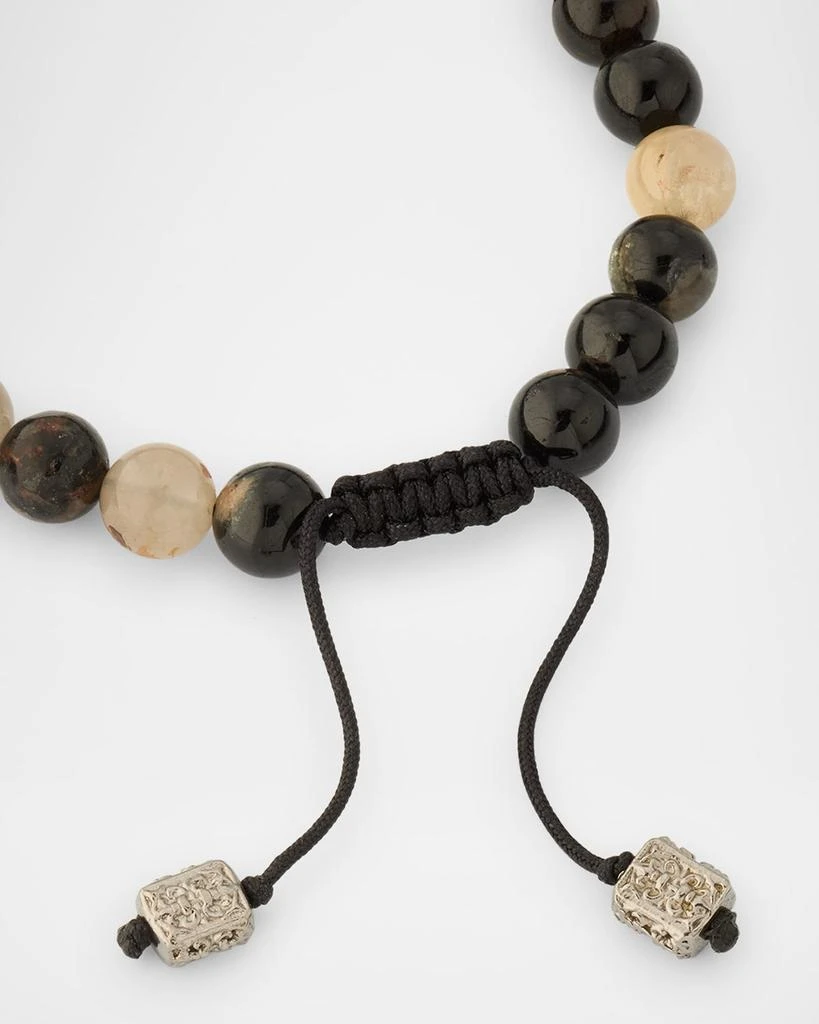 Armenta Men's Lapis and Tigers Eye Beaded Bracelet with Sterling Silver, 8mm 4