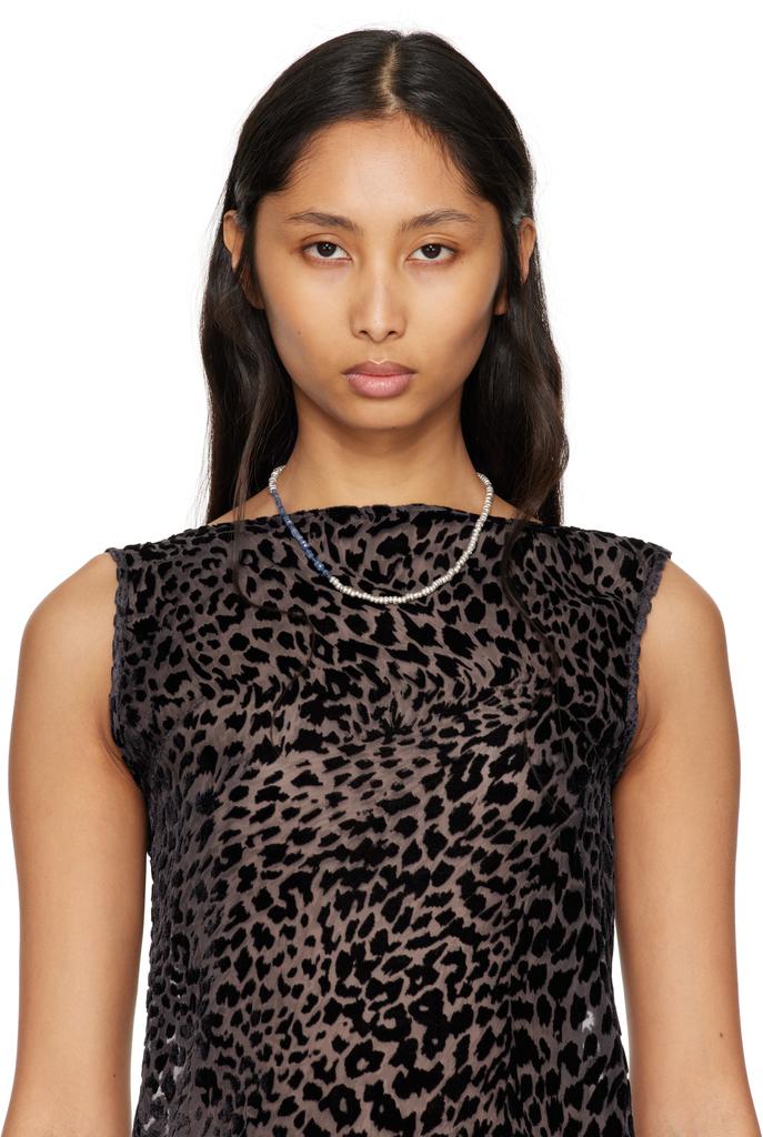 Pearls Before Swine Silver & Blue Zea Necklace
