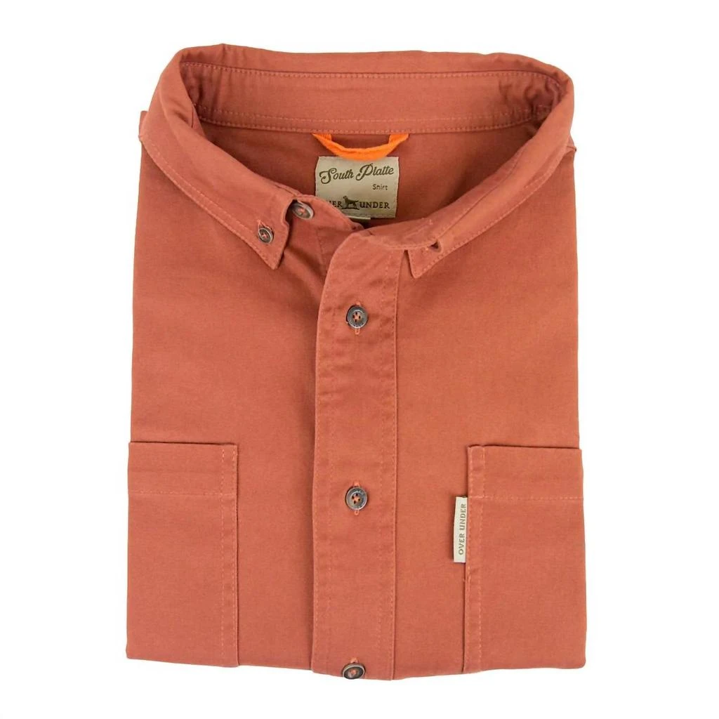 Over Under Men's South Platte Canvas Long Sleeve Shirt In Redwood 1