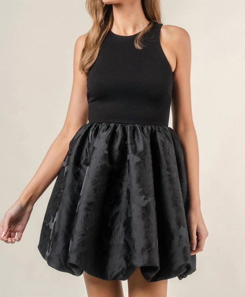 slim fit dress slacks Black Sequin Off The Shoulder Bow Bubble Dress