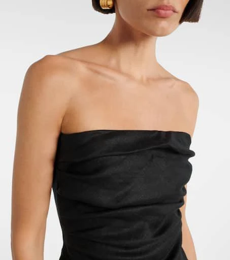 Faithfull Hedy strapless linen maxi dress 4