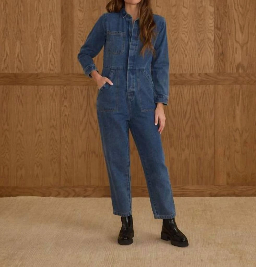 Rylee + Cru Rylee + Cru - Long Sleeve Coverall Jumpsuit