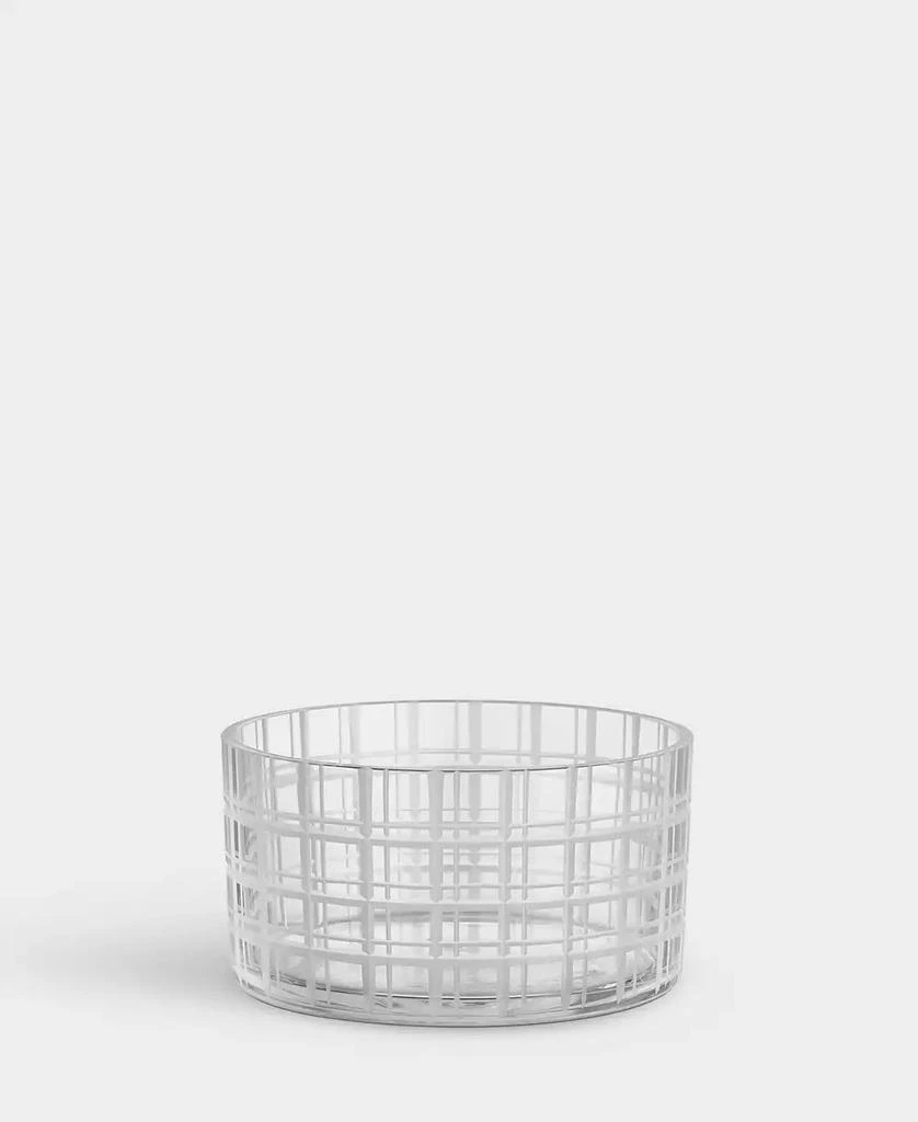 Orrefors Checkers Crystal Decor Bowl Small-3.35" 4
