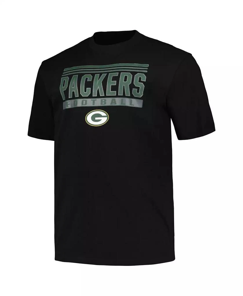 Fanatics Branded Men's Black Green Bay Packers Big Tall Pop T-Shirt 3