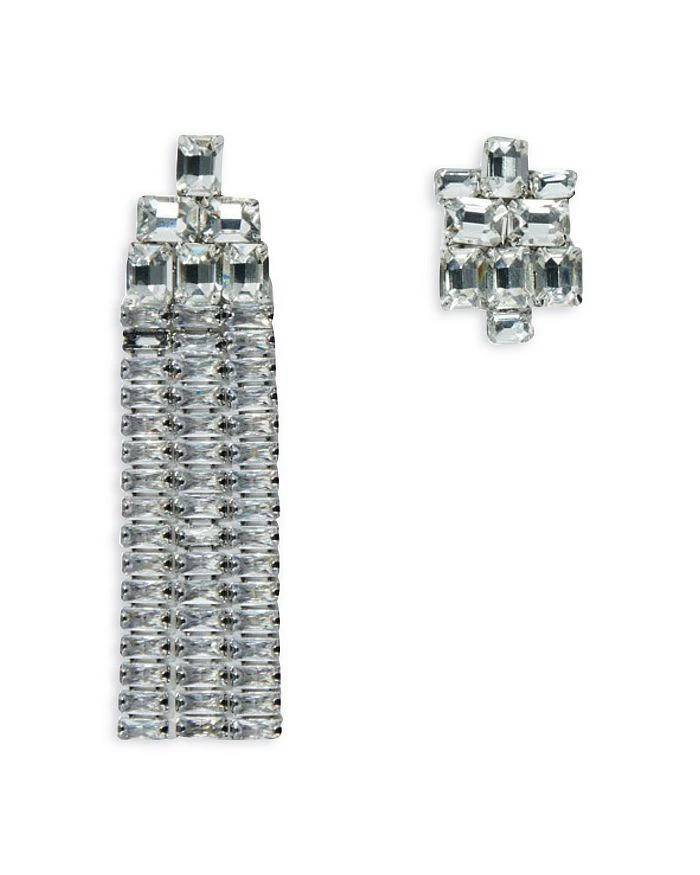 Maje Asymmetrical Cascade Crystal Earrings 1