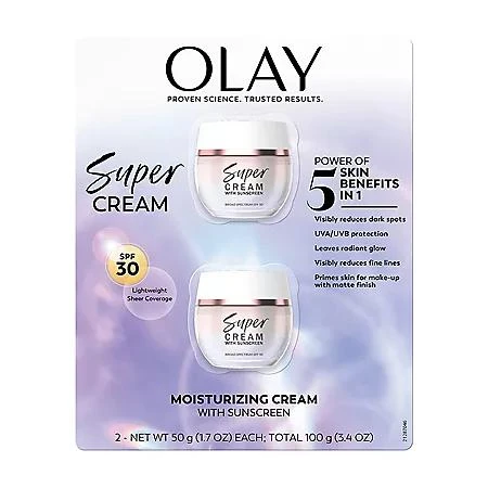 Olay Olay Super Cream with Sunscreen, SPF 30, 1.7 oz., 2 pk. 10