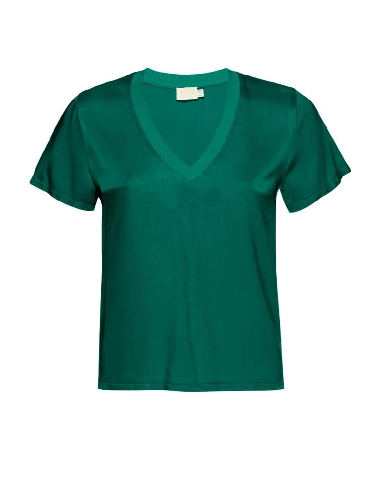 Nation LTD June V Neck Tee In Green 3