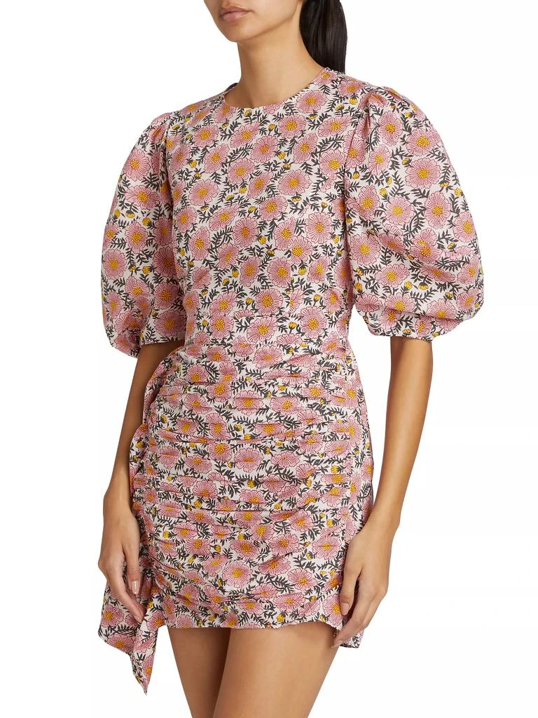 Rhode Pia Floral Cotton Balloon-Sleeve Minidress 4