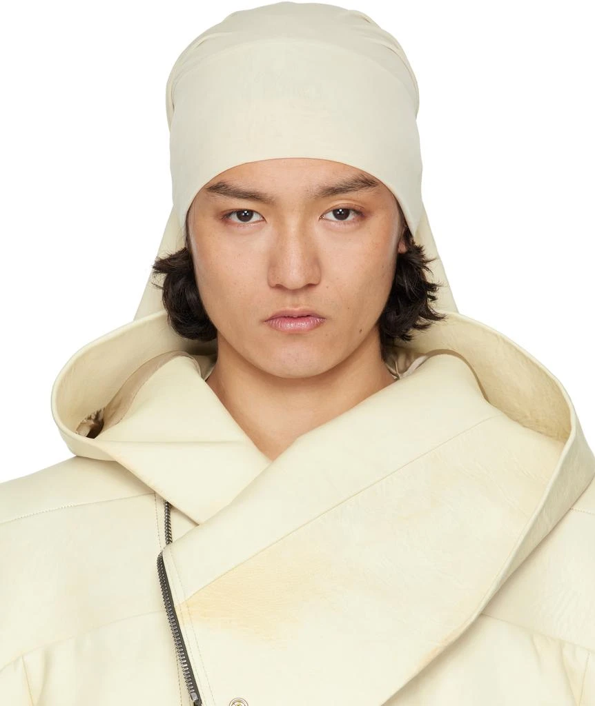 Rick Owens Off-White Hollywood Stretch Cupro Jersey Wig Hat 1